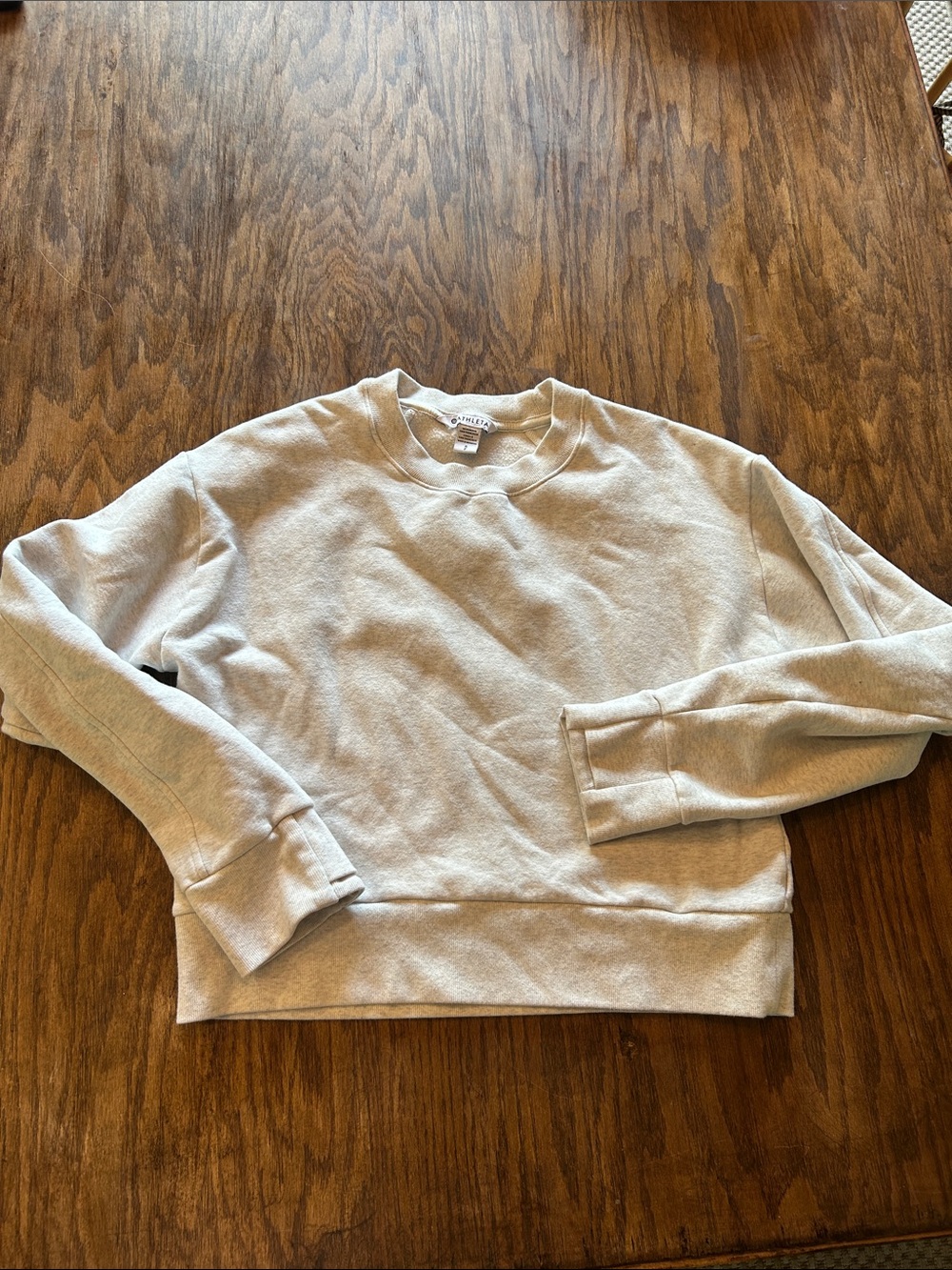 Athleta Women's Crewneck Sweatshirt in Light Gray